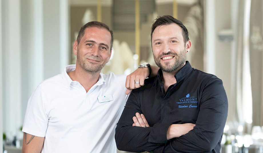 Emanuel Gonçalves, restaurant manager, and Nicolas Caisse, Chef